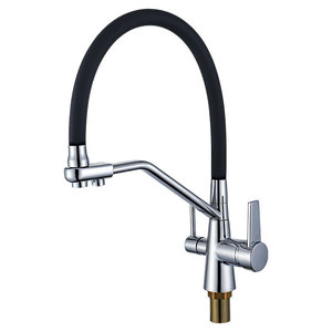 <span class=keywords><strong>Robinet</strong></span> de cuisine extractible trois en un Tube en caoutchouc de silicone <span class=keywords><strong>Robinet</strong></span> de cuisine multifonctionnel à eau pure eau froide et chaude - Product Image 5