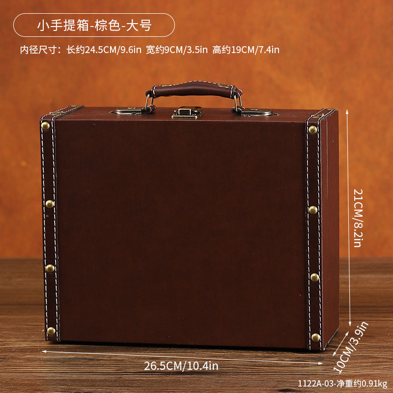 1122A-03 Petite valise - Marron - Grande taille