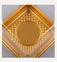 Boîte à gâteaux en plastique PET transparent écologique de haute qualité, 95 mm, 113x113x60 mm, avec couvercle, pour mini-pains, pâtisseries, biscuits, sushis, emballages alimentaires