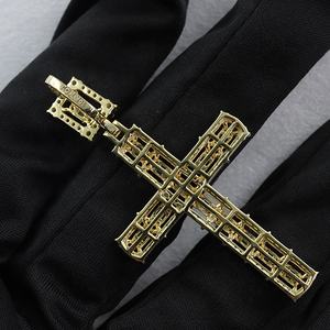 Men's Luxury 925 Sterling Silver Hip Hop Pendant Gold Plated VVS Moissanite Diamond Unique Design with Luxury Pendants & <b>Charms</b> - Product Image 2