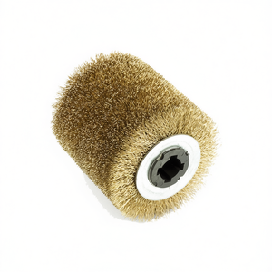 แปรงลวดทรงกระบอก 100x120 มม. ขนแปรงเหล็ก ขนาดแกน 13 มม. สำหรับขัดโลหะ - Product Image 2