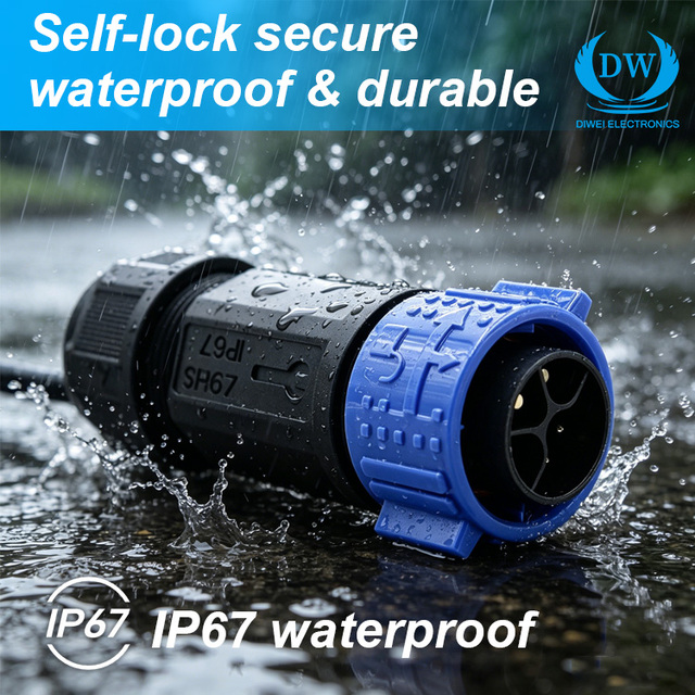 Over Mold 8Pin M25 2+3+5 Waterproof Cable Male and Female Plastic Connector IP68 for Hydroponic Systems