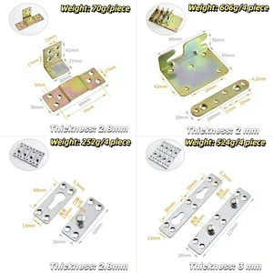 Phụ Kiện Phần Cứng Vô Hình Kết Nối Giường Treo Khung Bản Lề Dầm Giường Hình Chữ U Sửa Chữa Khung Kim Loại Dập Các Bộ Phận - Product Image 6