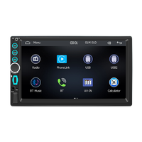 Lecteur multimédia de voiture double DIN 2 DIN 7 pouces avec écran tactile Bluetooth sans fil Carplay Android Auto FM USB Type-C universel