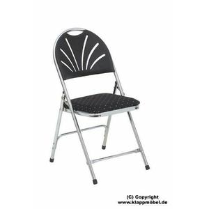 Sedia pieghevole in cromo LX, sedile imbottito, schienale in PP - Product Image 1