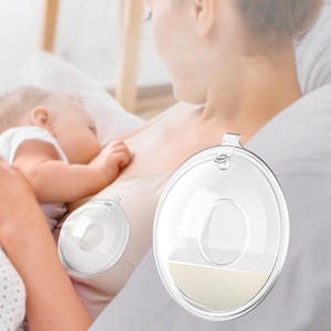 2 Pieces Washable Reusable Breast Milk Catcher Invisible Wearable Silicon Nursing <b>Pads</b> Leak-Proof Breastfeeding Milk Collector - Product Image 1
