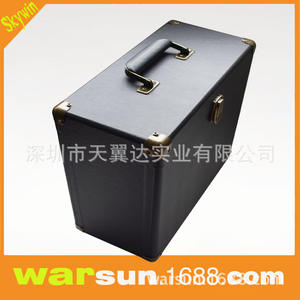 Boîte de rangement pour disques vinyles rétro, noire, anti-poussière, anti-humidité, étui pour CD - Product Image 3