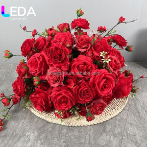 Bola de Flores LEDA, Popular, de 50 cm, 60 cm y 70 cm, Bola de Flores Artificiales de Rosas Rojas - Product Image 6