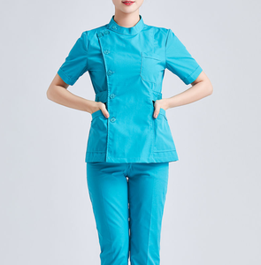 Costume d'infirmière costume fendu à manches courtes <span class=keywords><strong>femme</strong></span> lac bleu ménage Yuesao service d'<span class=keywords><strong>urgence</strong></span> dentaire mâle médecin à manches longues - Product Image 2