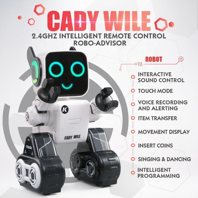2.4GHZ Intelligent Remote Control Robot Sensing Touch Interactive Fun Financial RC Knowledge Educational Toy Robots