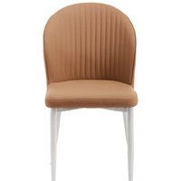 Chaise de salle à manger inclinable contemporaine en cuir PU, robuste et durable, pour la maison, petit appartement, salon, design moderne et simple