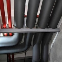 Tuyau en cuivre isolé carré CF, matériau NBR, revêtement en aluminium FSK, résistant au feu, imperméable, pour utilisation en climatisation