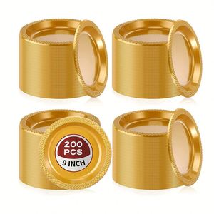 Platos de Plástico Redondos Reutilizables de Lujo en Color Dorado para Fiestas, Bodas y Cenas - Product Image 2