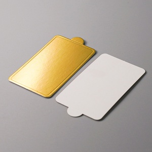 SunShine 100pcs Mini Round Cake Boards Gold Paper Cupcake Dessert Displays Tray Card - Product Image 5