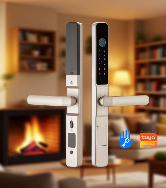 Digital Electronic High Safety Aluminum Alloy Material WiFi for Tuya Smart Door Security Lock 100 Fingerprint/Password 200