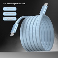 Kabel Type-C ke Type-C 60W dengan Cangkang Logam, Pengisian Cepat & Transfer Data, Desain Portabel untuk Ponsel Android & iOS