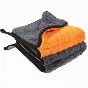 Mới Lai Dệt 1200gsm Liền Mạch Sợi Nhỏ Xoắn Vòng San Hô Lông Cừu Khô Khăn Xe Làm Sạch Vải - Product Image 2