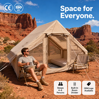 Tente dôme gonflable Zentopia, imperméable, coupe-vent, Oxford 420D, installation rapide pour 4 à 6 personnes, camping en plein air, vente en gros