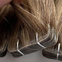 Extensions de cheveux humains russes à bande adhésive, trame pleine peau européenne, invisibles par injection