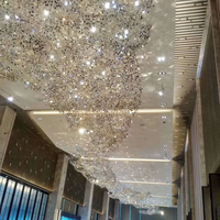 Lustre en cristal moderne sur mesure OEM de grande taille pour la maison, les hôtels, les villas, les salons, les restaurants, les halls