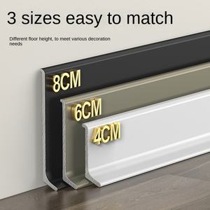 Rodapié de aluminio impermeable <span class=keywords><strong>autoadhesivo</strong></span> 4/6/8cm de altura moderno no perforado - Product Image 2