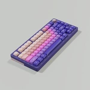 Sunglow-Teclas en Español con Perfil <span class=keywords><strong>MOA</strong></span>, 124 Teclas PBT Dye-Sub, Soporte Personalizado Coreano/Alemán/Francés/Árabe/Brasil/Ruso - Product Image 5