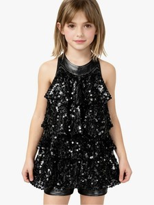 Vestido de Baile con Lentejuelas Brillantes Doradas para Danza Latina, Ballet, Jazz, <span class=keywords><strong>Tango</strong></span>, Samba, Actuaciones en Escenario, Disponible al por Mayor - Product Image 5