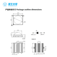 Échantillon gratuit 3535 SMD LED 0.5w 1w 2w 3w LED série d'encapsulation LED infrarouge haute puissance