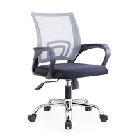 Chaise de bureau pivotante à réglage électrique au design contemporain, avec accoudoirs fixes et base métallique – Vente à prix réduit directement de l'usine