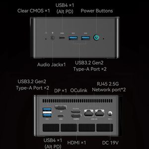 Minisforum um880 um890 Pro R9 8945hs R7 8845hs oculink <span class=keywords><strong>Mini</strong></span> Game Thủ PC DDR5 5600MHz NVMe usb4.0 <span class=keywords><strong>Mini</strong></span> PC chơi Game máy tính wifi6e - Product Image 4