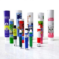 Tube d'emballage en aluminium-plastique pour confiserie, spécial chewing-gum, 12,7-35 mm, bouchon à vis, logo personnalisé, impression UV, HaoShuoDa, 12 ml/9 ml
