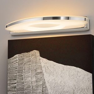 Applique murale LED moderne en acier inoxydable pour salle de bain et miroir de coiffeuse, lumière blanc chaud 2700K, fixation murale, garantie 3 ans - Product Image 4