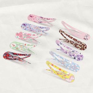 Cute Children's Candy Color European-American Style Sequins Hair Accessories BB Clip 8223 Painted Water Drop Edge Metal YOKIKIDS - Product Image 3