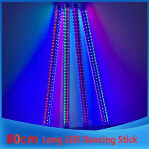 高品質80cm充電式シルバーRGB LEDストロボバトンロングダンシングフラッシングスティックナイトバーボトルパーティーデコレーション - Product Image 2