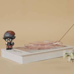 制造商烟灰色定制环保硼硅酸盐玻璃香炉檀香海洋定制徽标家居装饰 - Product Image 4