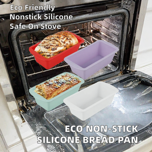 Moule à pain en silicone écologique, antiadhésif, rectangulaire, pour gâteau et pain - Product Image 2