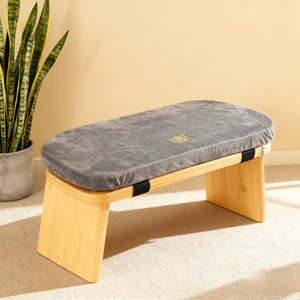 Taburete de Yoga Portátil con Cojín Suave, Taburete Pequeño Plegable de Bambú Multicolor Creativo para el Hogar - Product Image 2