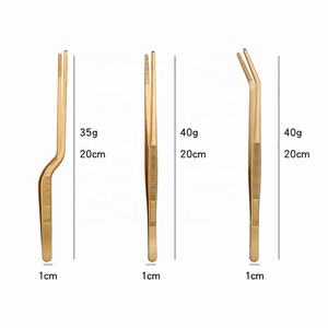 Juego de 3 Pinzas de Cocina Doradas de 8 Pulgadas, Pinzas Finas para Alimentos, Pinzas de Acero Inoxidable 430 - Product Image 3