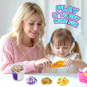 4 Juguetes de Arcilla Mágica Suave y Elástica con Mini Insectos, Flores Brillantes y Decoración DIY, Divertidos y Coloridos Juguetes Sensoriales de Arcilla para Apretar - Product Image 6