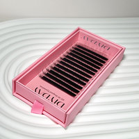 DIYDAY 6D W Shaped Lashes 0.03 0.07 Fan Mink Eyelashes Extensions Private Label C D Curl 8-15mm Volume Lashes