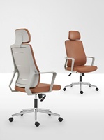 Meilleure chaise pivotante à LED RVB de luxe avec dossier haut en cuir Conception ergonomique inclinable avec logo personnalisé pour les jeux et le bureau