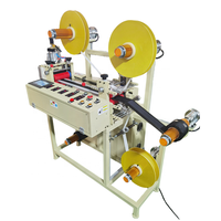 Machine de découpe et de laminage automatique intelligente à entraînement pneumatique pour rubans, avec emballage en bois pour l'habillement et les textiles