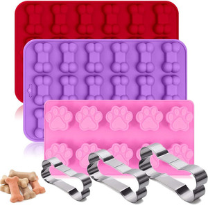 P1445 thép không gỉ Dog Paw xương hình Silicone khuôn Puppy <span class=keywords><strong>Cookie</strong></span> cutter cho tự chế xử lý mèo bánh công cụ Loại sản phẩm - Product Image 3