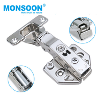 Charnière de porte de placard en acier inoxydable 35 mm hydraulique 3D à fermeture douce pour cuisine et hôpital