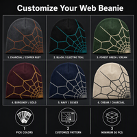 Bonnet Y2K en tricot motif toile d'araignée pour homme, bonnet tendance coupe-vent pour fête de rue, bonnet chaud pour le ski et le froid pour hommes et femmes