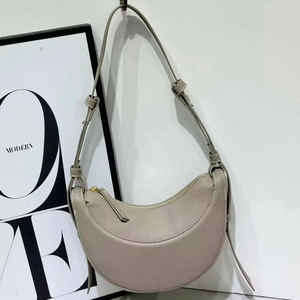 Sac Hobo pour femme en cuir PU de conception française, motif litchi texturé, sacoche de <span class=keywords><strong>selle</strong></span> avec bandoulière croissante à porter sous le bras - Product Image 3