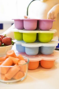 BHD 7 porzioni 2.5oz Pop-Out BPA Free Silicone Baby <span class=keywords><strong>latte</strong></span> materno <span class=keywords><strong>e</strong></span> contenitore per alimenti vassoio congelatore con coperchio rigido a Clip - Product Image 3