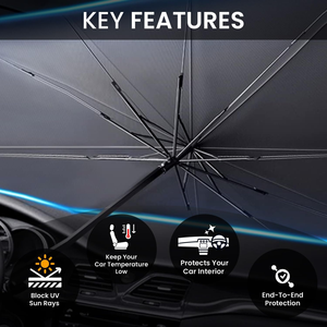 Portable Car Windshield Sun <b>Shade</b> Umbrella Foldable UV Block Car Front <b>Window</b> Sunshade - Product Image 2