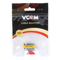 VCOM Penghubung VGA Mini Berlapis Nikel Female ke Female 1080P untuk Kabel Proyektor Monitor