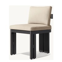 Ensemble de salle à manger d'extérieur en alliage d'aluminium - Mobilier de patio imperméable de style américain pour hôtels et villas